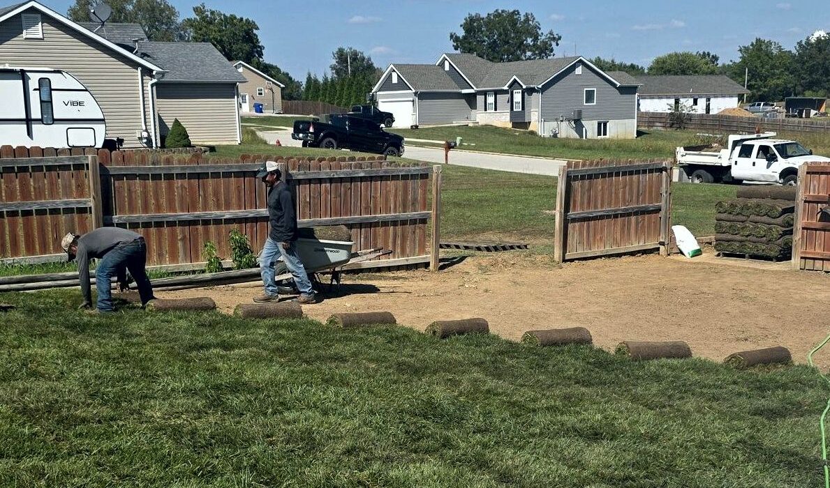 sod installed on new house in troy